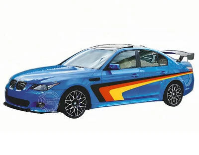 Pegatina gráfica a rayas de carreras para BMW M5 bandera alemana puerta lateral calcomanías vinilo Foto 1 de 2