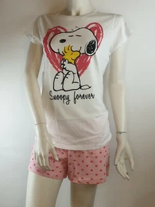 *NEU* Peanuts Snoopy Damen Pyjama Schlafanzug Shorty Set Gr. S M L XL - Bild 1 von 8