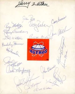 1971 Astros 8x10 Team Sheet Signed By 21 Joe Morgan Forsch Geronimo Wilson Wynn - Picture 1 of 2
