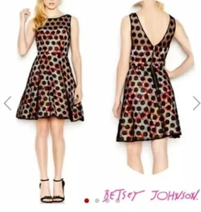 NEW Betsey Johnson Dress Women Size 12 Fit n Flare Dotted Layer Nordstrom $158 - Picture 1 of 16