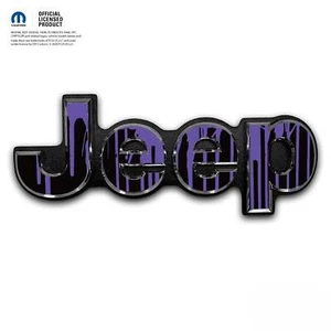 Jeep Emblem Overlay Decals - Dripping Purple - Picture 1 of 7