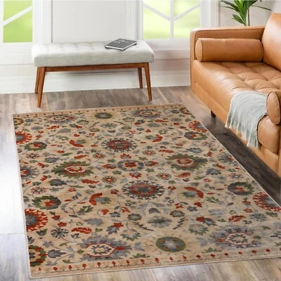 Gulistan Floral Vines Border Traditional Large Indoor Area Rugs or Runner Rug - Image 1 of 2