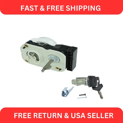 Conjunto de interruptor de encendido y cilindro de bloqueo con llave para Chrysler Dodge Jeep Foto 1 de 4