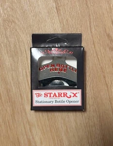 Embossed Open Bottle Here Beer Bottle Opener Wall Mounted Zinc Plated Starr X - Picture 1 of 1