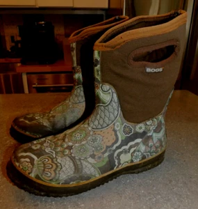 Bogs Classic MID Paisley Boots WOMEN'S Size 9 - Picture 1 of 13