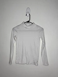 Carters Kid Turtle Neck Shirt Girls Size 14 White Long Sleeve Layering - Picture 1 of 4