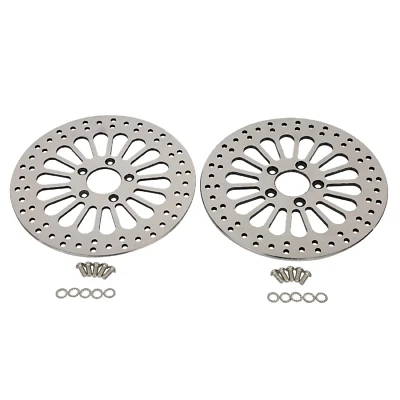11.8" Front&Rear Brake Disc Rotor For Harley Touring Sportster Softail Road King Foto 1 de 4