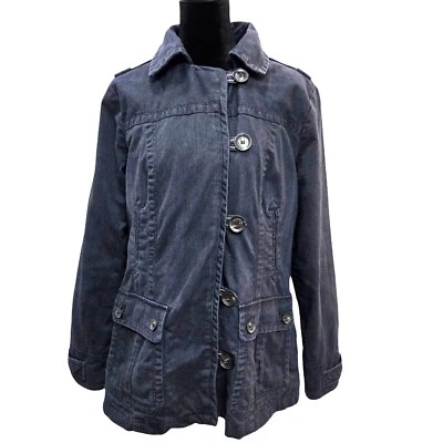 Chaqueta MNG by Mango Mujer XXL Forrada Pana Azul Profundo Bolsillos Cápsula Atemporal Foto 1 de 4