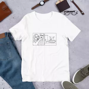 Woman yelling at cat Taylor Armstrong Smudge the Cat Short-Sleeve Unisex T-Shirt - Picture 1 of 7