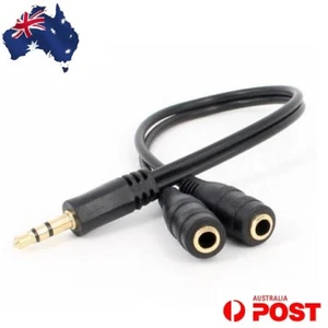 3.5mm Headphone Aux Stereo Y Splitter Double Adapter Jack for iPod iPhone Audio - Picture 1 of 3