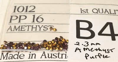 Винтажный кристалл 2,5 мм Swarovski со стразами P.Bk стекла ювелирных изделий Craft ремонт лот 2004 - Изображение 1 из 2