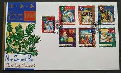 1998 New Zealand Christmas Celebration 7v Stamps FDC - Image 1 of 2