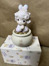 Precious Moments "You Are the End of My Rainbow" Sitting in Pot of Gold Figurine