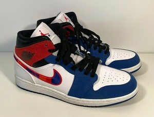 Jordan 1 Mid Multicolored Swoosh Authenticity Guaranteed Ebay