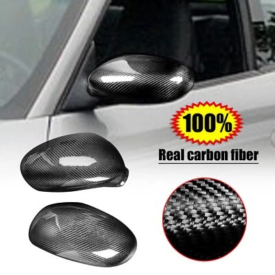 Capa espelhada lateral traseira de carro fibra de carbono real 2×adequada para 2004 Porsche 911 996 - Imagem 1 de 4