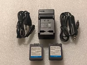 Charger + 2 Batteries 1600mAh Type CGR-S006E/1B DMW-BMA7 For Lumix DMC-FZ7 - Picture 1 of 1