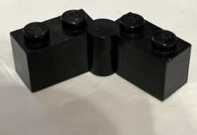 Lego 1x 3830 + 3831 Black Hinge Brick 1 x 4 Swivel Top Base 6897 Space Police II