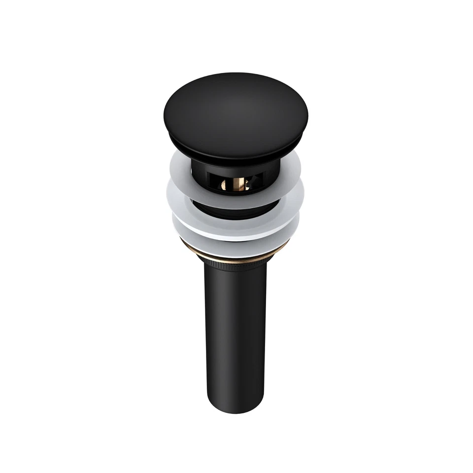 Design Automatik Ablaufgarnitur Push-Open Pop-Up-Ventil Abfluss Schwarz Pu04 - Bild 1 von 4