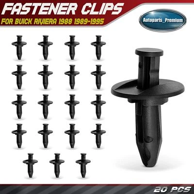 20 piezas clips de nailon de 9,5 mm parachoques delantero retenedor de fascia para Buick Riviera 1988-1995 Foto 1 de 4