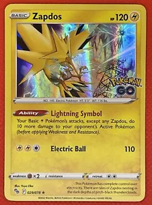 Pokémon TCG Zapdos 029/078 Holo Rare Pokemon GO! 2022 English Card NM - Picture 1 of 2