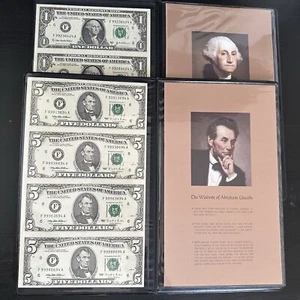 World Reserve Monetary Exchange with uncut sheets of $1 & $5 Notes - Picture 1 of 4