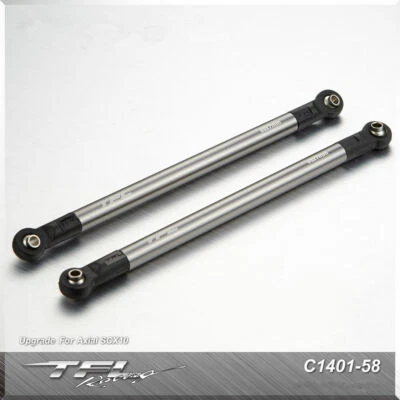 2PCS Aluminum alloy Tie rod Arm Linkage 114.5/ 122 / 129.5mm AXIAL SCX-10 RC CAR - Image 1 of 4