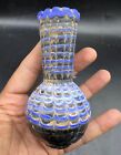 Islamic Era Rare Old Blue Color Mosic Glass  Using For Medicine Bottle