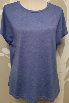 Camisa para damas Spaulding Active Key Hole Back, azul claro/plateado talla grande  Foto 1 de 4