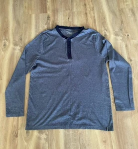 Tchibo Langarmshirt Henleyshirt Gr. L Blau - Bild 1 von 2