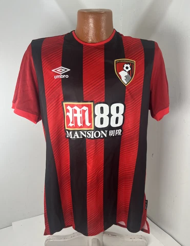 AFC Bournemouth Umbro 2018-2019 Home Replica Jersey Shirt Red/Black Small Cover