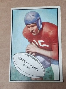 1953 Bowman #70 Merwin Hodel Football Card New York Giants FB SP Short Print - Picture 1 of 3