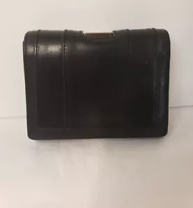 KENNETH COLE New York Black Soft Leather Trifold Wallet Clutch with coin slot - Picture 1 of 10