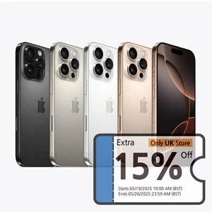 Apple iPhone 16 Pro Unlocked Smartphone 128GB / 256GB / 512GB / 1TB - Picture 1 of 6