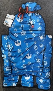Star Wars Geschenk verpackt R2D2 Xmas Holiday Weihnachten T-Shirt Large grau blau Neu mit Etikett - Bild 1 von 5