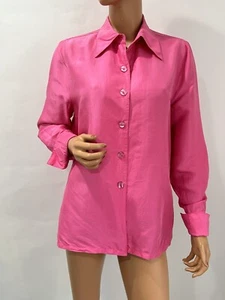 ForAnza Bluse 100% Seide Rosa Langarm - Bild 1 von 9