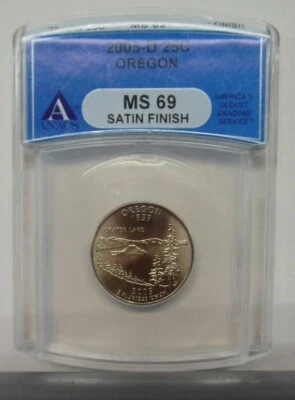 2005-D Oregon State Quarter - ANACS MS-69 Satin Finish   **SUPER NICE COIN** - Image 1 of 2