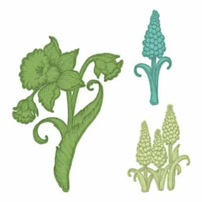 Heartfelt Creations Spellbinders Die ~ DELIGHTFUL DAFFODIL & HYACINTH ~HCD1-7342 - Image 1 of 4