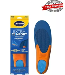 Dr Scholls Shoe Insoles EXTRA Arch Support Massaging Gel Mens 8-14 Insoles 1pair - Picture 1 of 32
