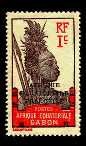 GABON - Scott 85 1924 - 1c Brown & Orange Overprinted - MNH - Picture 1 of 1