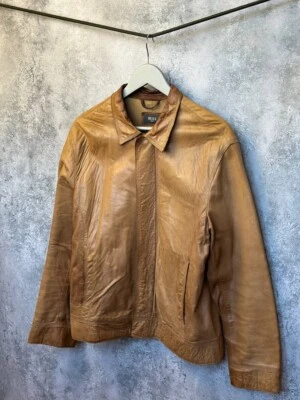 Reiss London Tan Genuine Leather Jacket Made in Great Britain Men's Size L - Image 1 of 4