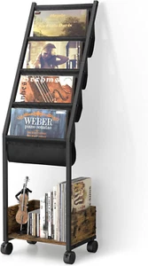 Keebofly Vinyl Record Storage, Record Holder up to 100 Albums, Record Stand with - Picture 1 of 12