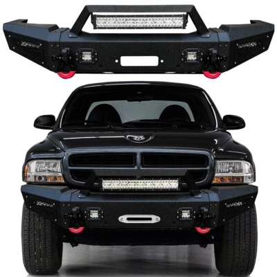 Vijay For 1997-2004 Dodge Dakota New Front Bumper with Winch Plate & LED Lights - Image 1 of 4
