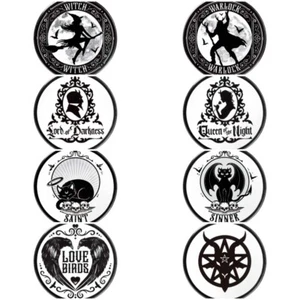ALCHEMIE ENGLAND Runde Keramik Untersetzer: Gothic Hexe Fantasie Teufel Katze Fan Geschenk - Bild 1 von 17
