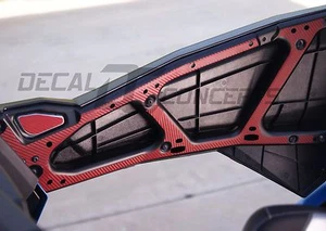 Kit de calcomanías de marco de puerta interior de fibra de carbono Polaris RZR ROJO - 1000 900S (2 piezas) - Imagen 1 de 5