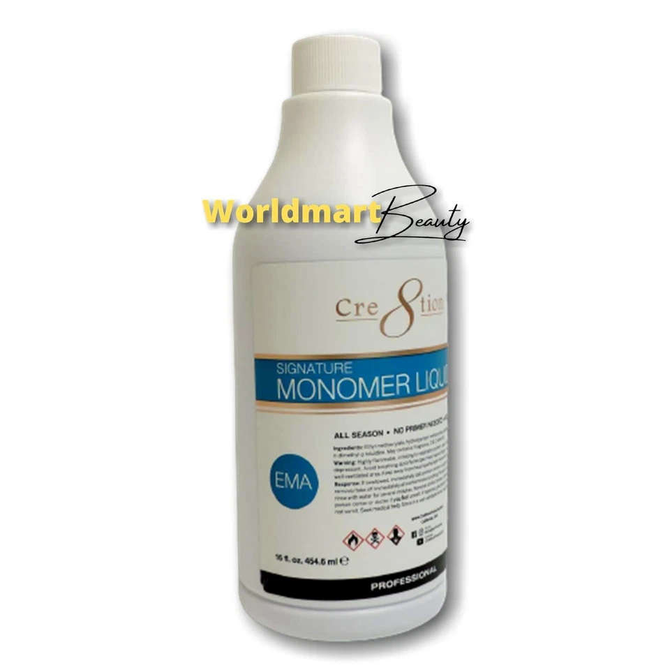 Cre8tion Acrylic Monomer Liquid 16 oz EMA Signature ODORLESS Acrylic Liquid - Image 1 of 1