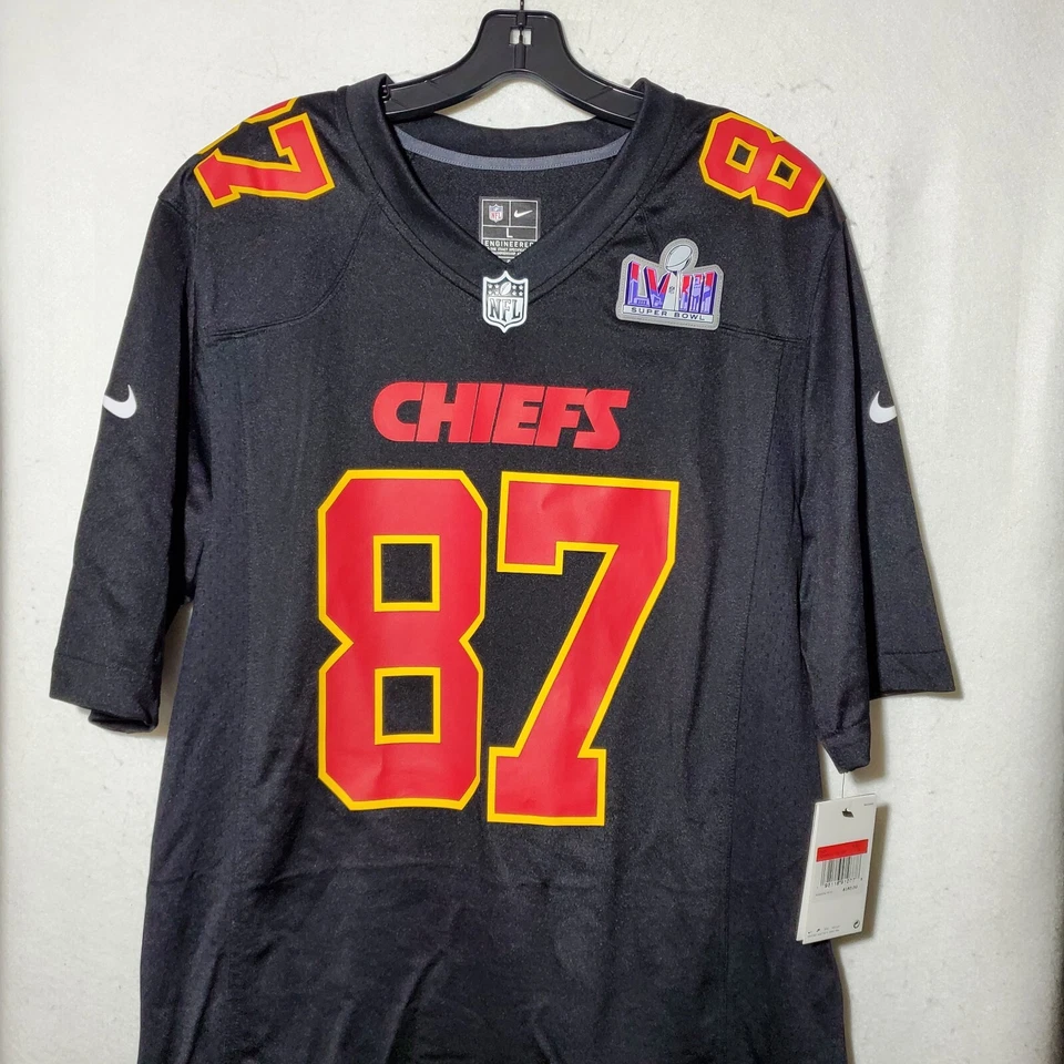 Travis Kelce Kansas City Chiefs Jersey Nike Super Bowl LVII Game Men's Large