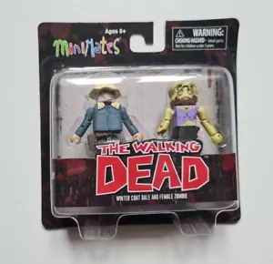 Walking Dead Minimates Series 1 - Winter Coat Dale & Female Zombie - BNIB - Picture 1 of 5