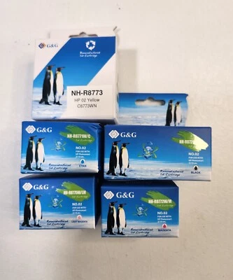 Lote 5 cartuchos de tinta G&G, NH-R8773/Y, NH-R8721W, NH-R8771W, NH-R8772W, NH-R8775W Foto 1 de 4
