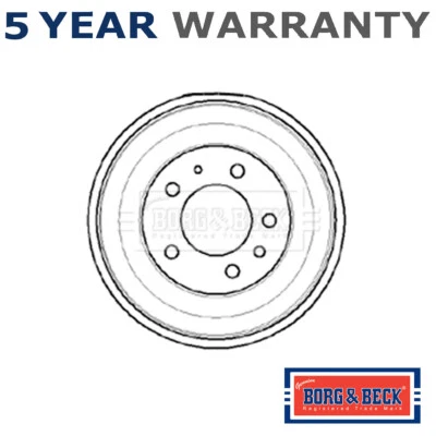 Tambor de freno trasero Borg & Beck se adapta a Toyota Hilux 1992-1994 2,4 D + otros modelos Foto 1 de 4