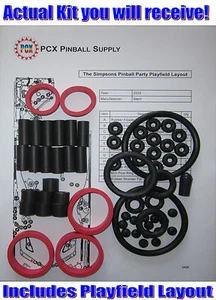2003 Stern The Simpsons Pinball Party Rubber Ring Kit - Picture 1 of 2